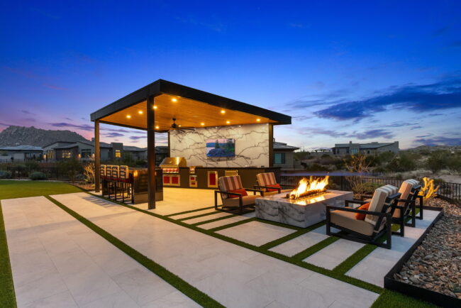Modern backyard oasis